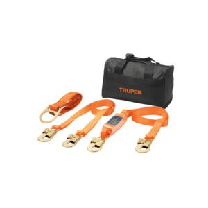 Kit contra caídas con arnés de tres anillos Truper 100889
