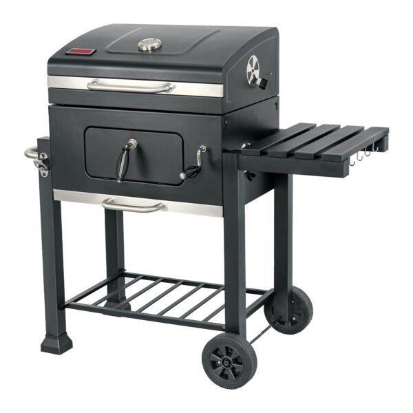 Asador de carbón de 24 con tapa negro Fiero 48248
