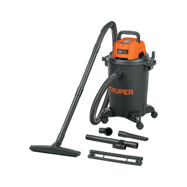 Aspiradora de sólidos y líquidos 6 gal plástica negra 102964