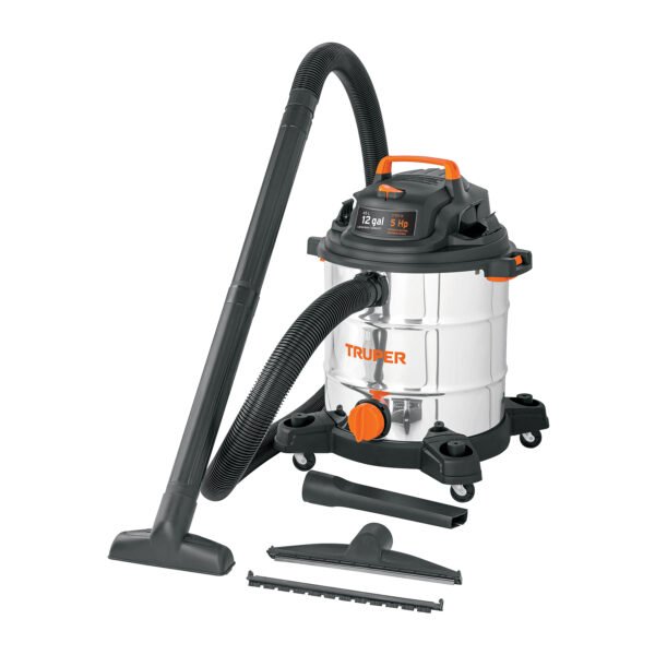 Aspiradora de sólidos y líquidos 12 gal acero inox Truper 101524