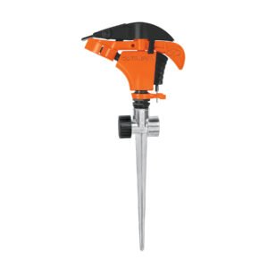 Aspersor plástico 11 dos vías estaca metalica Truper 10339
