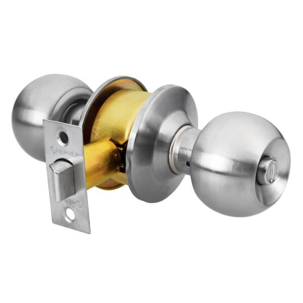 Cerradura tipo esfera cilíndrico baño cromo HERMEX BASIC 23568