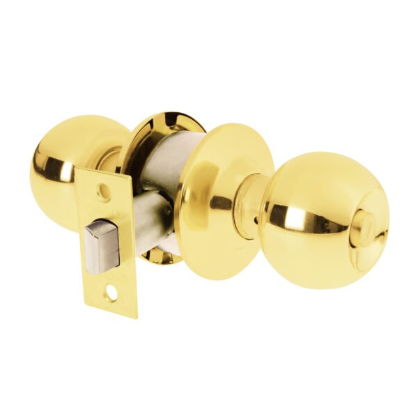 Cerradura esfera cilíndrico baño brillante blíster BASIC 28054