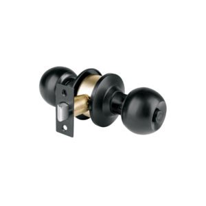 Cerradura tipo esfera cilíndrico baño negro BASIC 28139