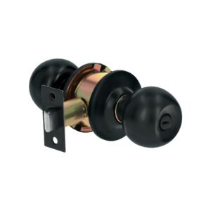 Cerradura esfera cil baño negro blíster BASIC 28142