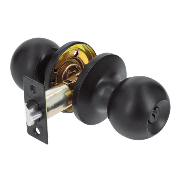 Cerradura esfera tubular recámara negro blíster BASIC 26179
