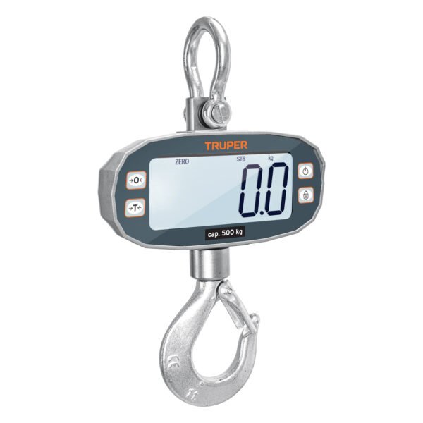 Báscula electrónica colgante recargable 500 kg Truper 102543