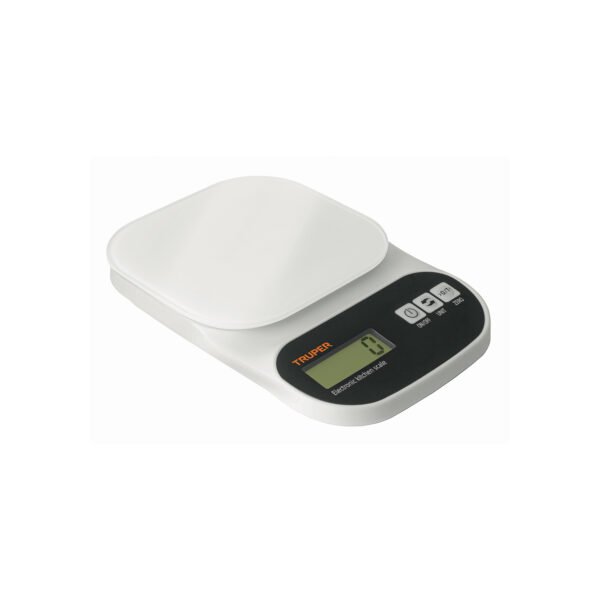 Báscula digital para cocina plato de vidrio 5 kg Truper 15160
