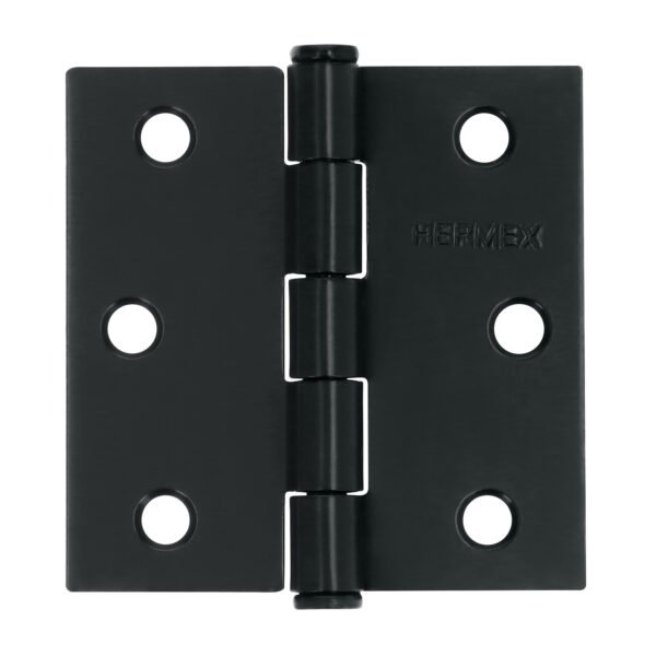 Bisagra cuadrada 2 1/2 negro mate cabeza plana HERMEX 46707