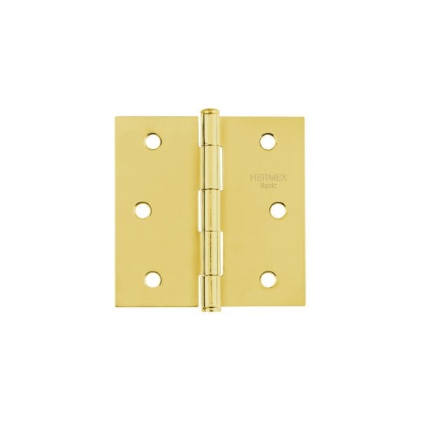 Bisagra cuadrada 3 latonado cabeza plana HERMEX BASIC 28800
