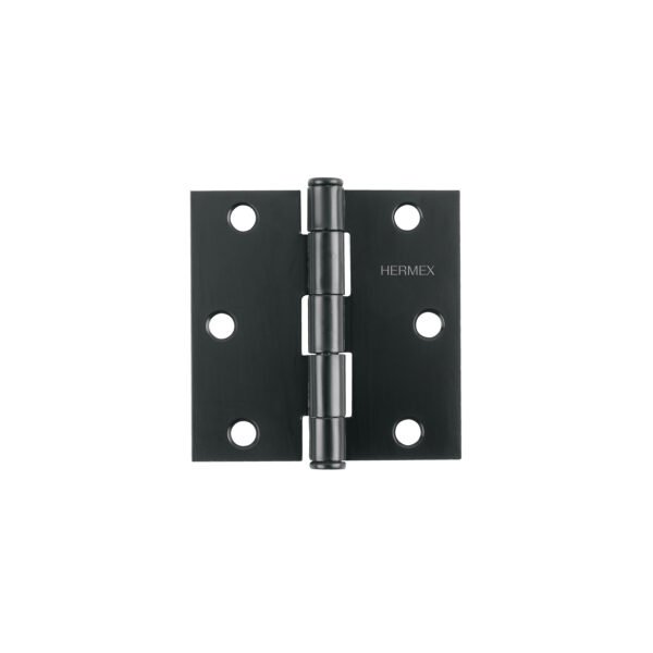 Bisagra cuadrada 3 negro mate cabeza plana HERMEX 46918
