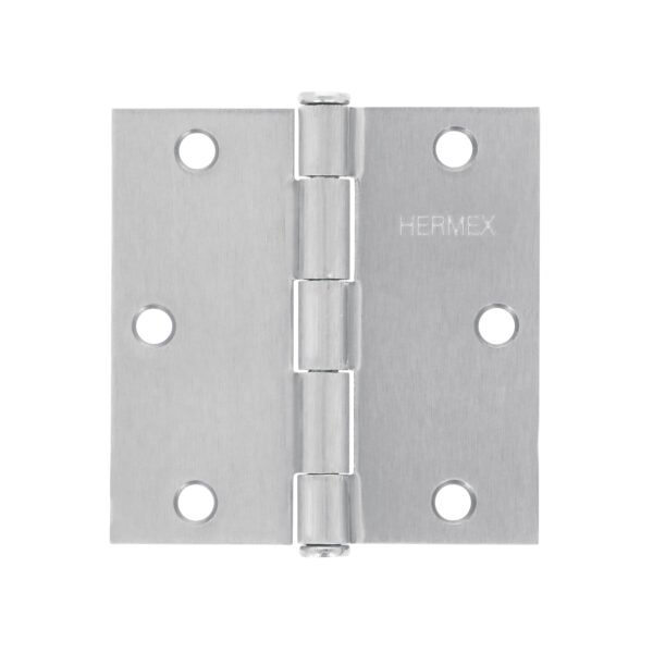 Bisagra cuadrada 3-1/2 satinado cabeza plana HERMEX 43262