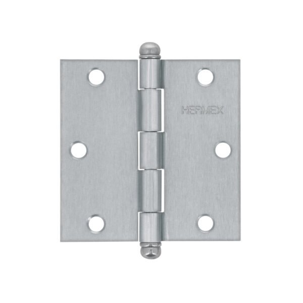 Bisagra cuadrada 3-1/2 satinado cabeza redonda HERMEX 43257