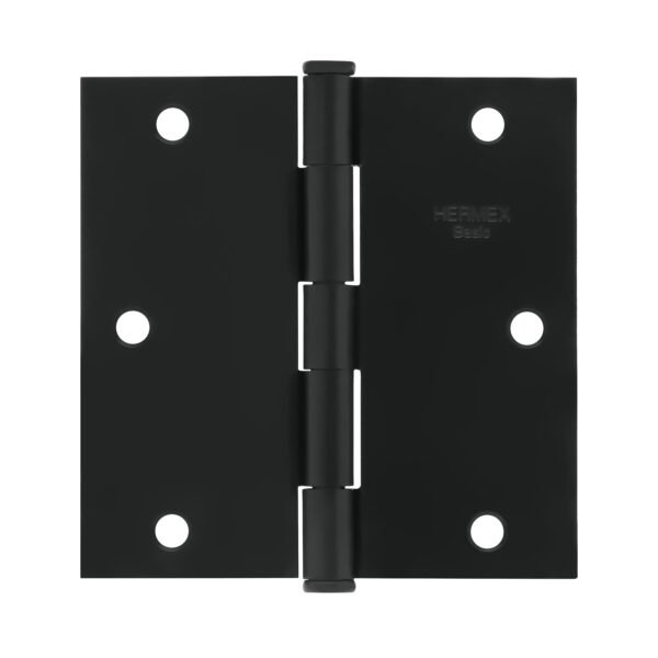 Bisagra cuadrada 3-1/2 negro mate cabeza plana BASIC 27135