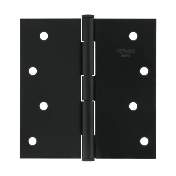 Bisagra cuadrada 4 negro mate cabeza plana BASIC 27136