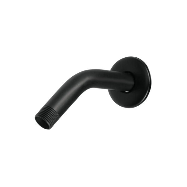 Brazo corto con chapetón para regadera negro mate Aqua 47647