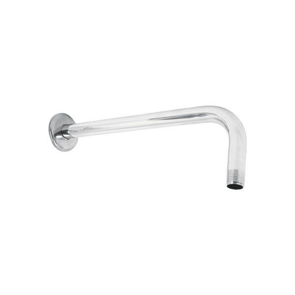 Brazo recto con chapetón para regadera 30 cm cromo Foset 44506