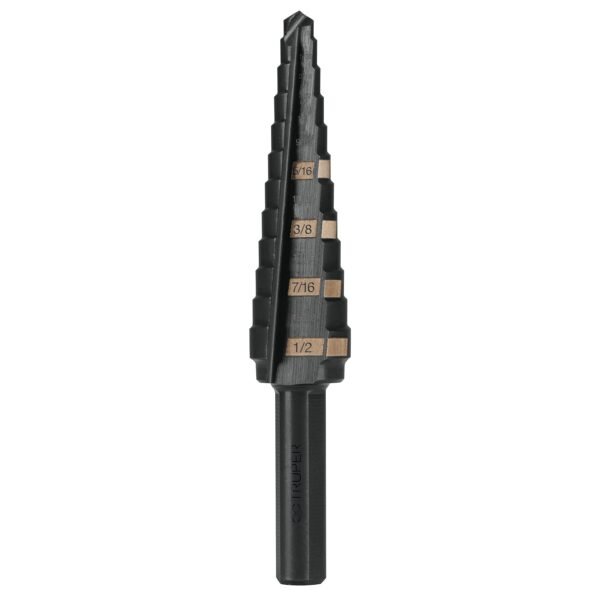 Broca escalonada óxido negro 13 escalones 1/8 a 1/2Truper 12122