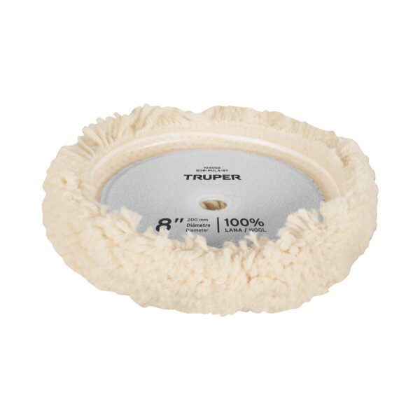 Borla p/pulir de lana trenzada de 8 hook<(>&<)>loop TRUPER 104002