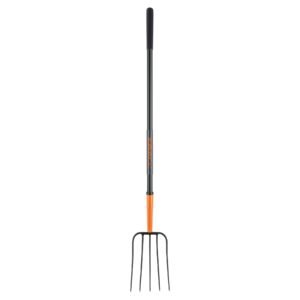 Bieldo para paja 5 dientes mgo largo de acero 48 TRUPER 102101