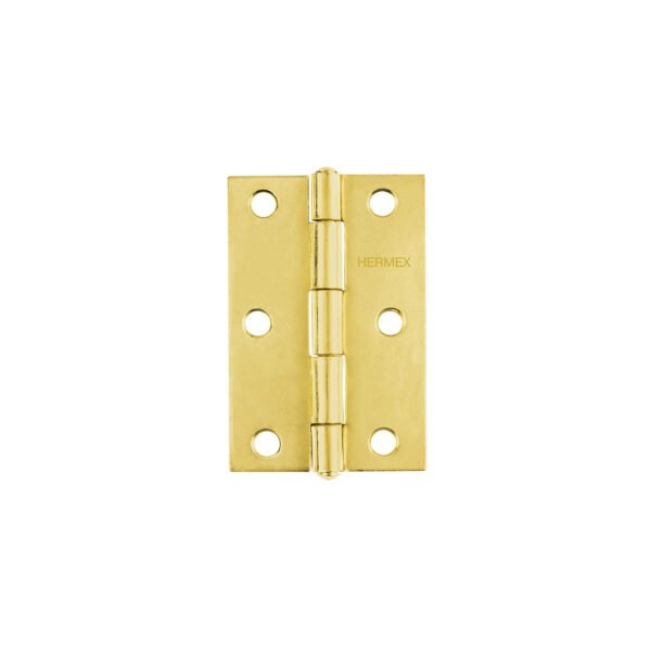 Bisagra rectangular 3 acero latonado HERMEX 43196