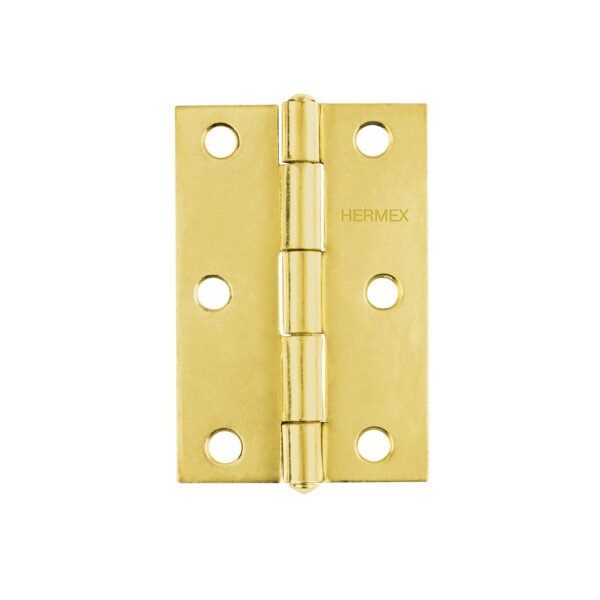 Bisagra rectangular 4 acero latonado HERMEX 43198