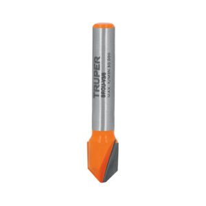BROU-V3-8.jpg Broca para router corte en V 3/8 Truper 11465