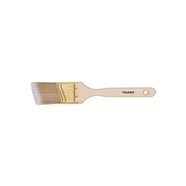 Brocha cerdas sintéticas 2 corte angular mango de madera 13339