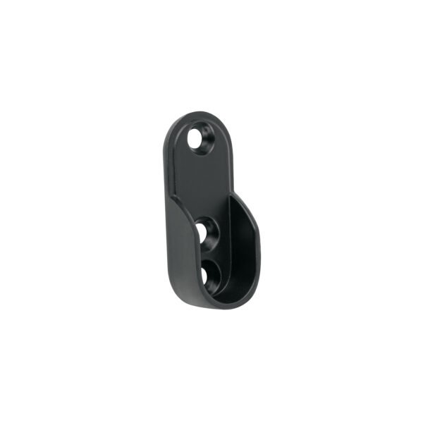 Brida negra para tubo ovalado de closet HERMEX 46585