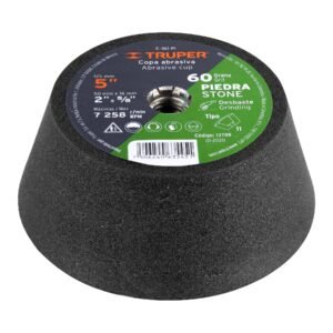 Copa desbaste de piedra 5 grano 60 eje 5/8-11 Truper 13788