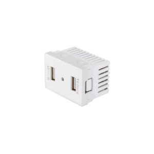 Toma con 2 puertos USB blanco de 1.5 módulos línea Lisboa 47949