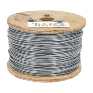 Metro de cable rígido 1/16 acero 7x7 recubierto PVC 300 m 48804