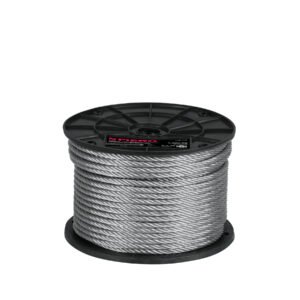 Metro de cable flexible 1/4 de acero 7x19 hilos 75 m 44213