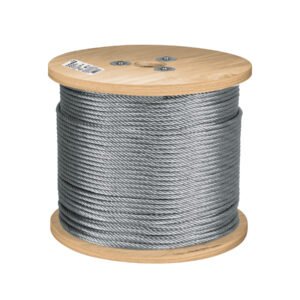 Metro de cable flexible 1/4 de acero 7x19 hilos 300 m 48803