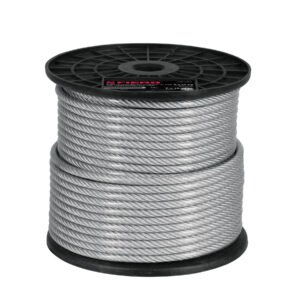 Metro cable flexible 1/4 acero 7x19 recubierto PVC 75 m 44224