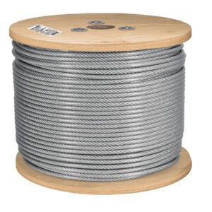 Metro cable flexible 1/4 acero 7x19 recubierto PVC 300 m 48812