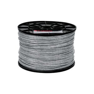 Metro de cable flexible 1/8 de acero 7x19 hilos 300 m 48801