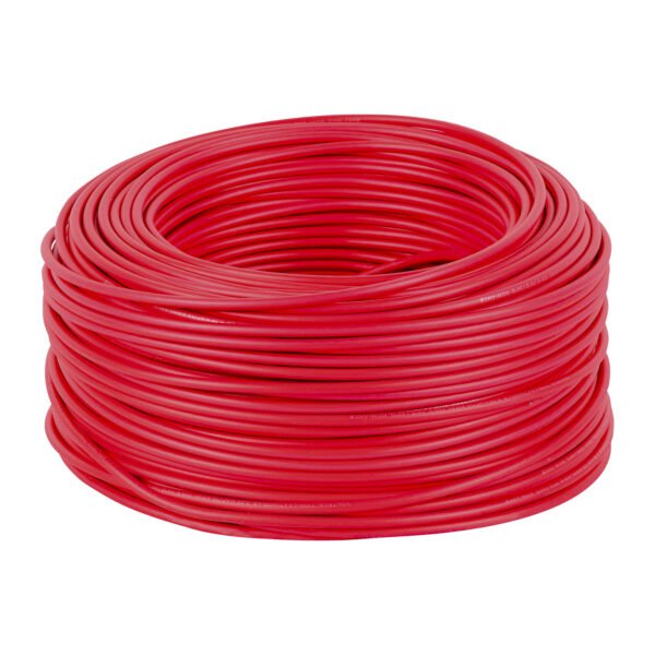 Rollo de 100 m de cable THHW-LS 10 AWG rojo Volteck 46059