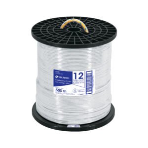CAB-12B-500.jpg Metro de cable THHW-LS 12 AWG blanco en carrete de 500 m 40113