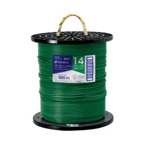 CAB-14V-500.jpg Metro de cable THHW-LS 14 AWG verde en carrete de 500 m 40120