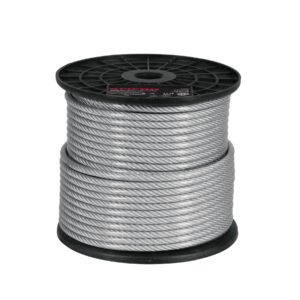 Metro cable flexible 3/16 acero 7x19 recubierto PVC 75 m 44223