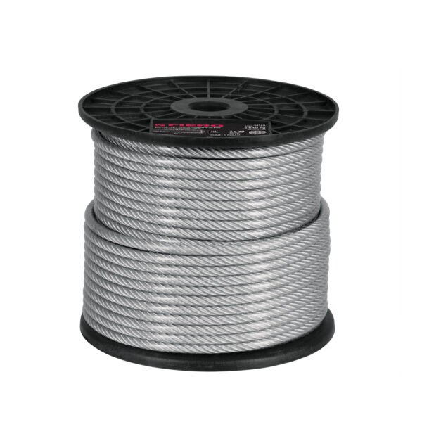 Metro cable flexible 3/16 acero 7x19 recubierto PVC 75 m 44223