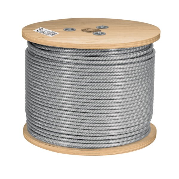 Metro cable flexible 3/16 acero 7x19 recubierto PVC 300 m 48811
