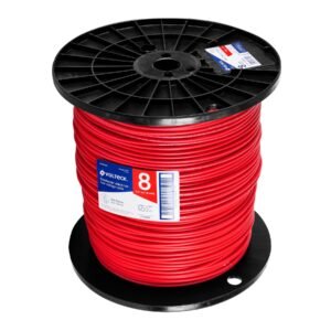 CAB-8R-500.jpg Metro de cable THHW-LS 8 AWG rojo en carrete de 500 m 40127