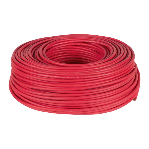 Rollo de 100 m de cable THHW-LS 8 AWG rojo Volteck 46058
