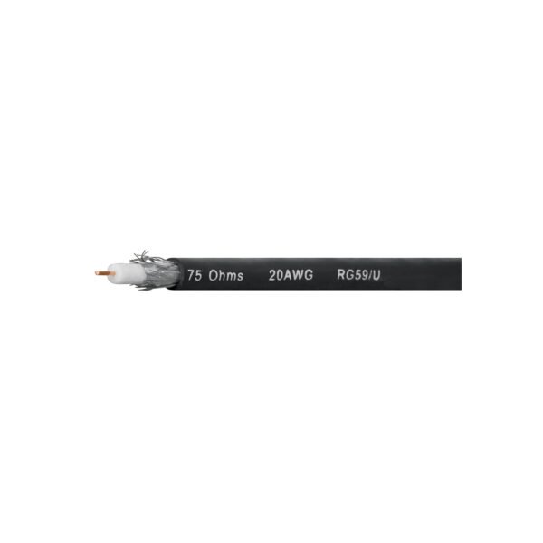 Metro de cable coaxial RG59 en rollo de 100 m Volteck 48473