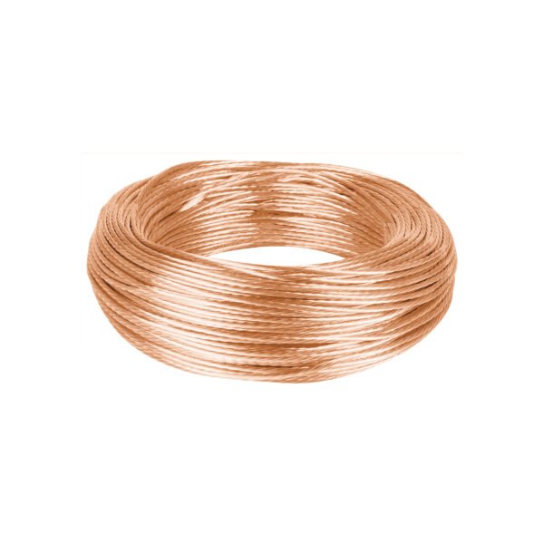 Metro de cable desnudo de cobre calibre 10 AWG rollo 100 m 40090