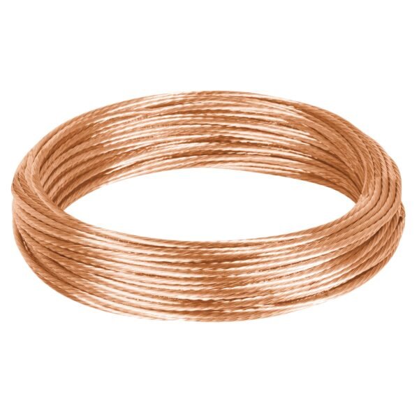 Metro de cable desnudo de cobre calibre 10 AWG rollo 25 m 40048