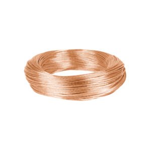 Metro de cable desnudo de cobre calibre 12 AWG rollo 100 m 40091