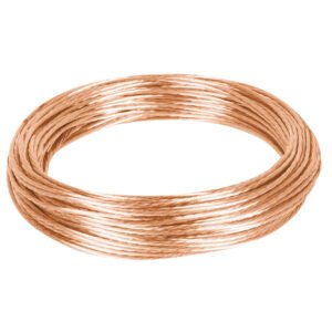 Metro de cable desnudo de cobre calibre 12 AWG rollo 25 m 40049